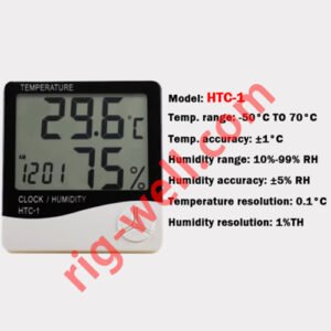 HTC-1 Digital Thermometer Hygrometer Clock