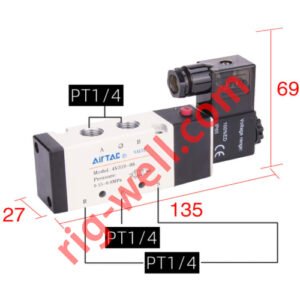Airtac 4V310-08 Solenoid Valve (24VDC/220VAC)