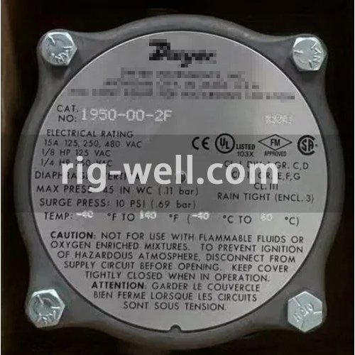 1950-00-2F Explosion Proof Pressure Switch