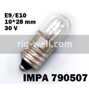 IMPA 790507 Lamp Pilot Tubular Clear E-10, 30A, 0.11A 10x28mm