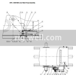 HHF-1300/1600 Liner Wash Pump Assembly Parts List
