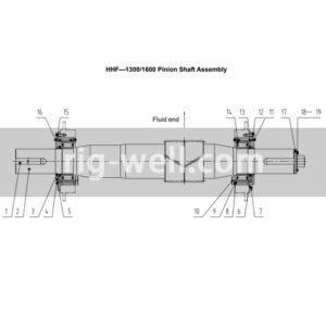 HHF-1300/1600 Pinion Shaft Assembly Parts List