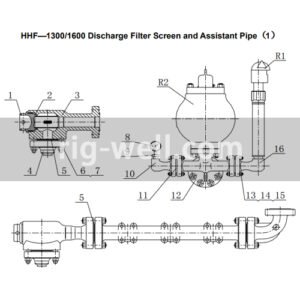 HHF-1300/1600 Discharge Filter Screen and Assistant Pipe (1)