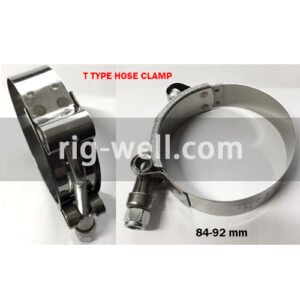 84.07-91.95MM Stainless Steel T-type Hose Clamp 84-92 mm