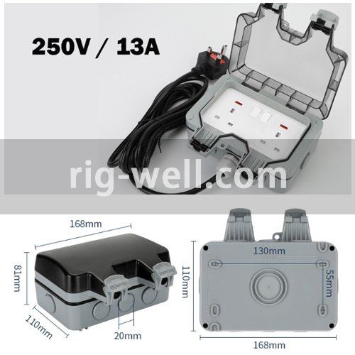 Socket 13A/250V C/W Gang Box