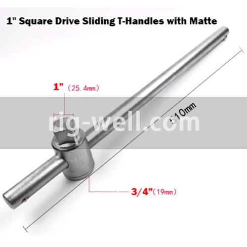 1" Square Drive Sliding T-Handles with Matte