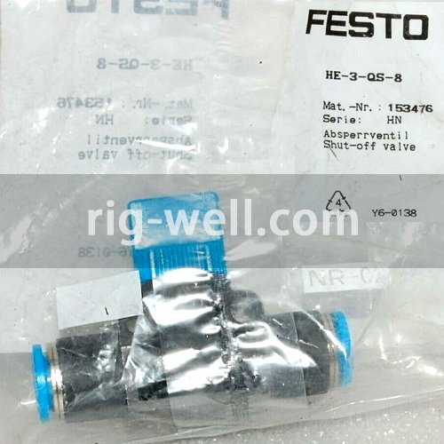 Festo HE-3-QS-8 Shut-off Valve 153476