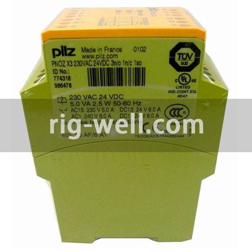 Pilz PNOZ X3 230VAC 24VDC 3n/o 1n/c 1so Safety Relay 774318