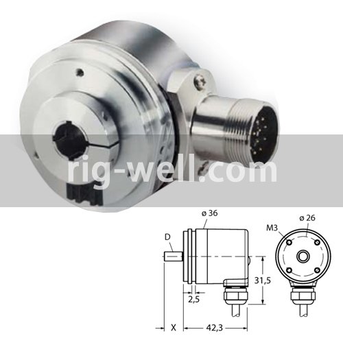 TURCK RS-06S6S-7A12B-C 1M Rotary Encoder 1544037