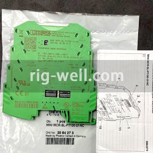 Phoenix contact MINI MCR-SL-PT100-UI-NC Resistance thermometer measuring transducer 2864273