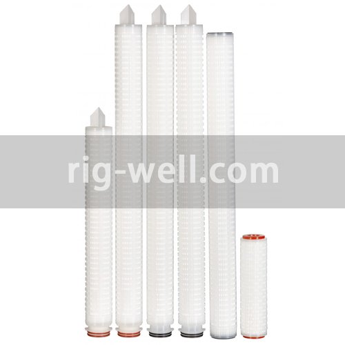 40 inch PP+GF Pleated Cartridge Filter 0.2/0.6/1 Micron Silicone