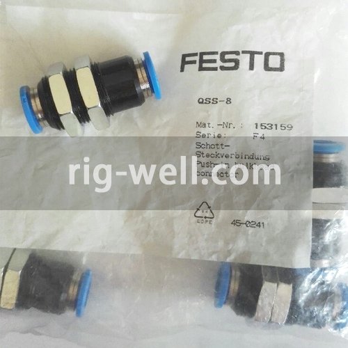 Festo QSS-8 Push-in bulkhead connector 153159